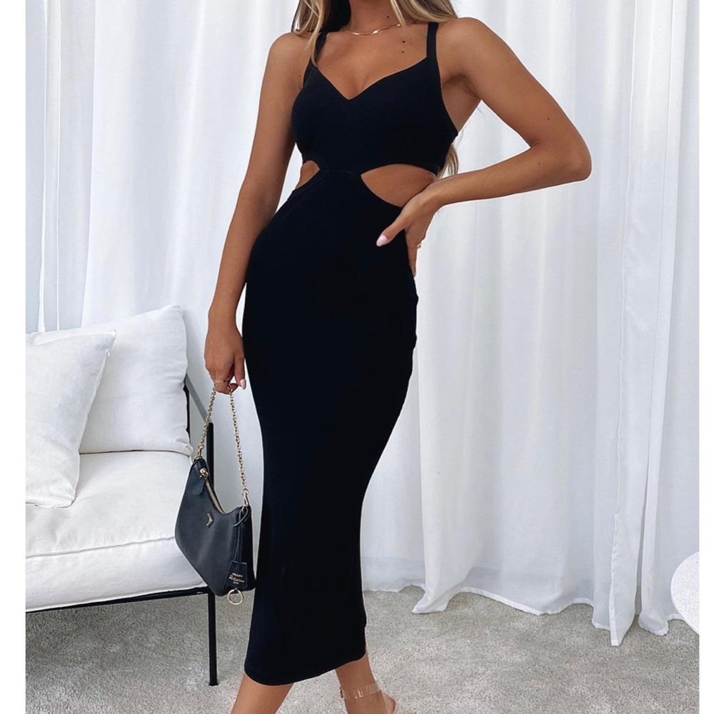 Sexy Black Cut-Out Dress